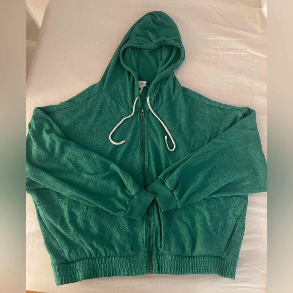 Urban Outfitters Green Zip Up Hoodie